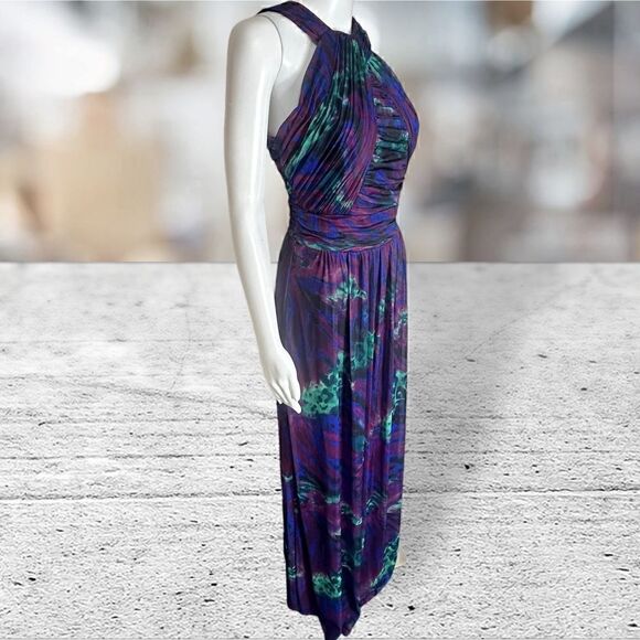 Sangria Multicolor Print Gown - Picture 3 of 6
